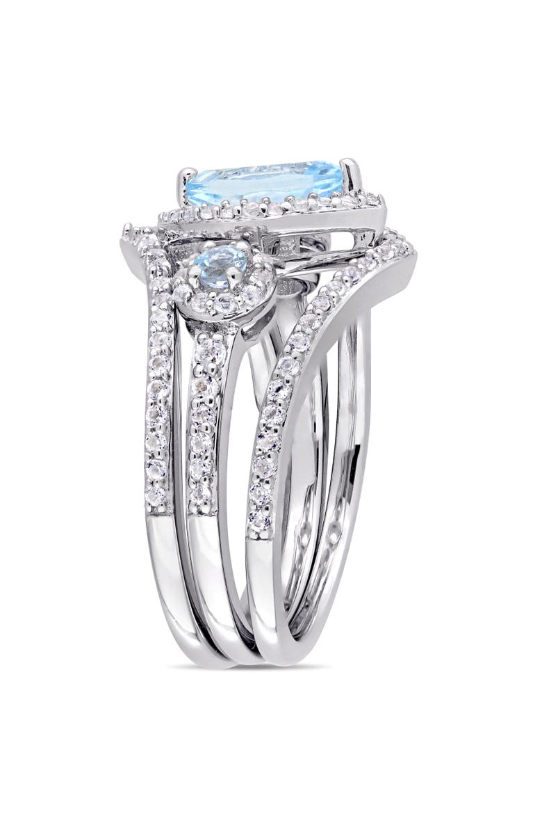 Julianna B. Blue & White Topaz Cluster 3-Stone Ring, Alternate, color, Topaz