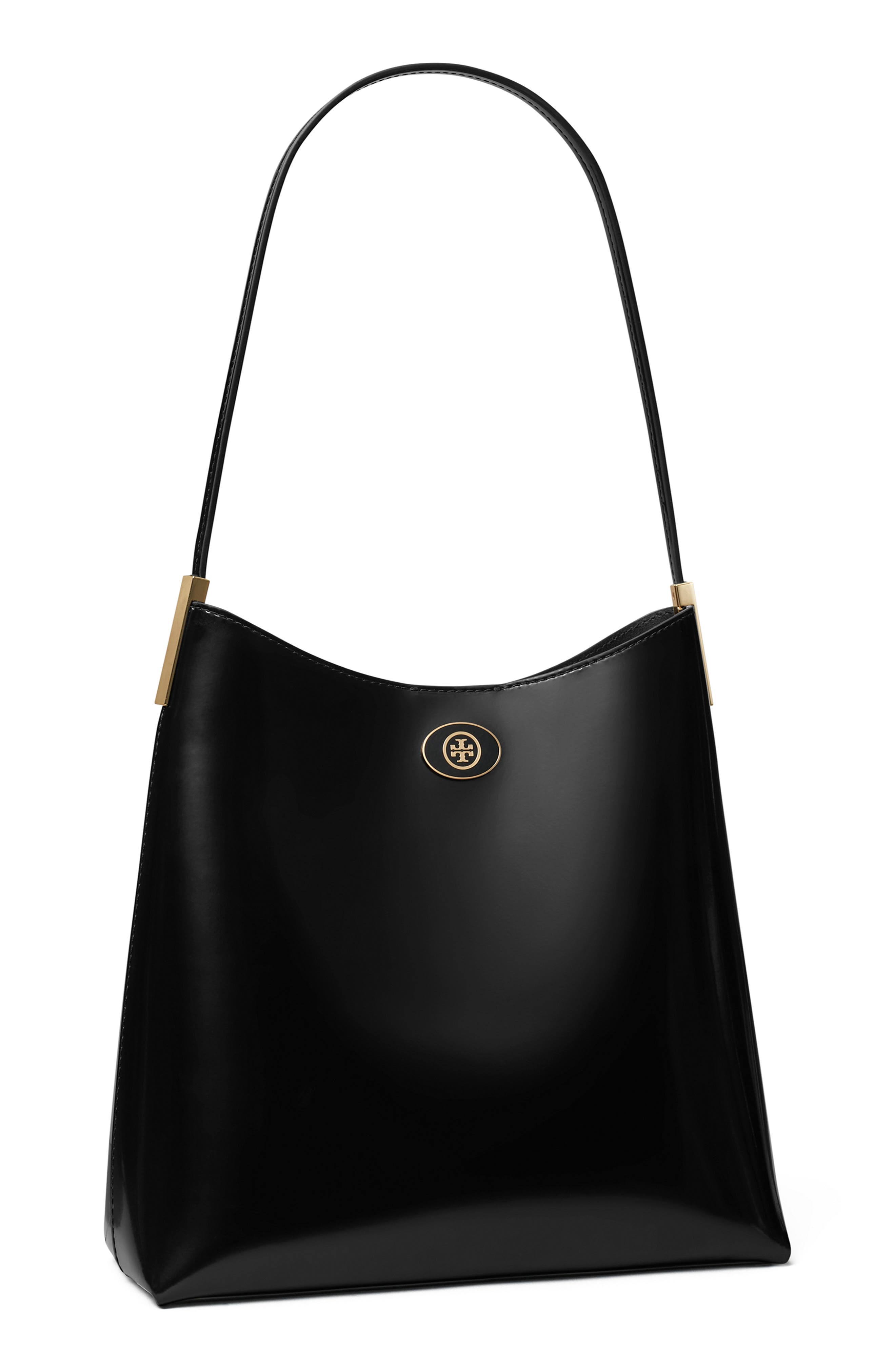 Tory Burch Robinson Spazzolato Leather Hobo Bag, Alternate, color, 