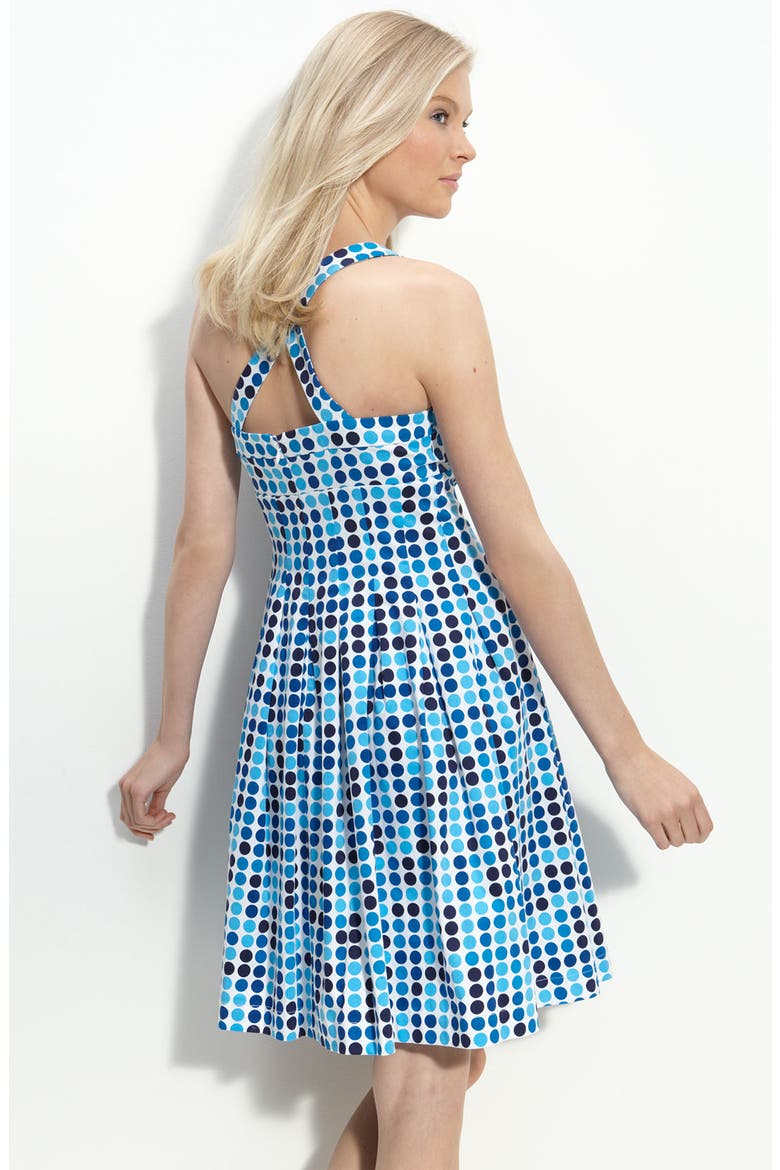 Polka Dot Stretch Cotton Dress, Alternate, color, ULTRAMARINE