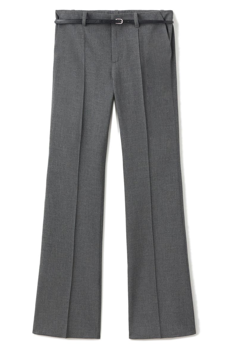 Selection Belted Straight Leg Pants, Alternate, color, GRAY