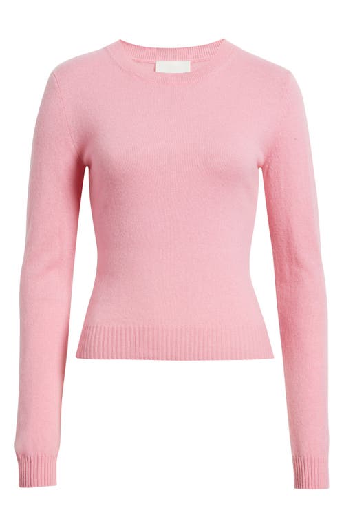 Reformation Lian Crewneck Cashmere Sweater In Pink