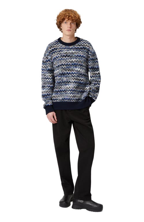 Missoni Zigzag Wool Crewneck Pullover In Multicoloured