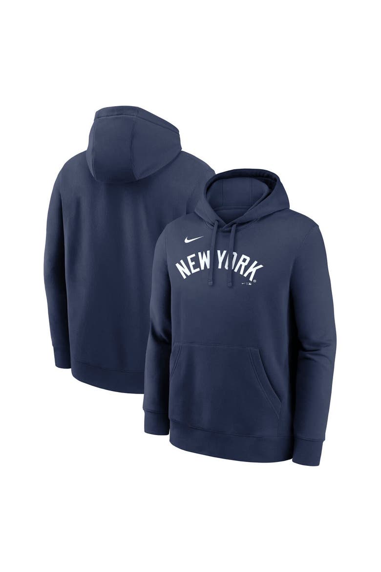 Men's Nike Navy New York Yankees Dri-Fit Club Hoodie, Main, color, Navy