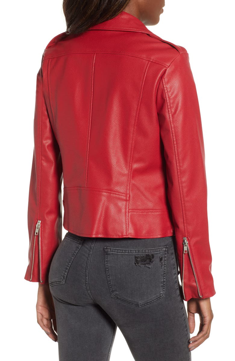 BB Dakota by Steve Madden BB Dakota Beverly Thrills Faux Leather Jacket, Alternate, color, 