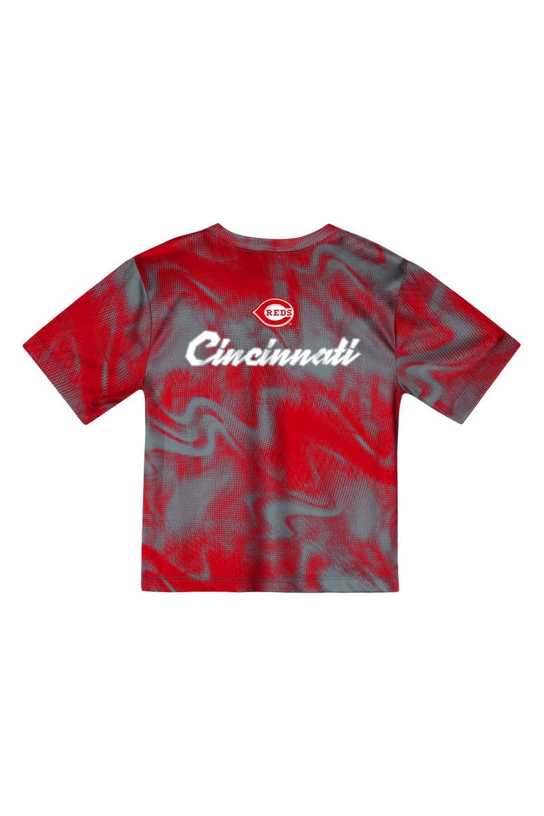 Toddler Gray/Red Cincinnati Reds Pinch Hitter Infielder T-Shirt & Shorts Set, Alternate, color, Gray