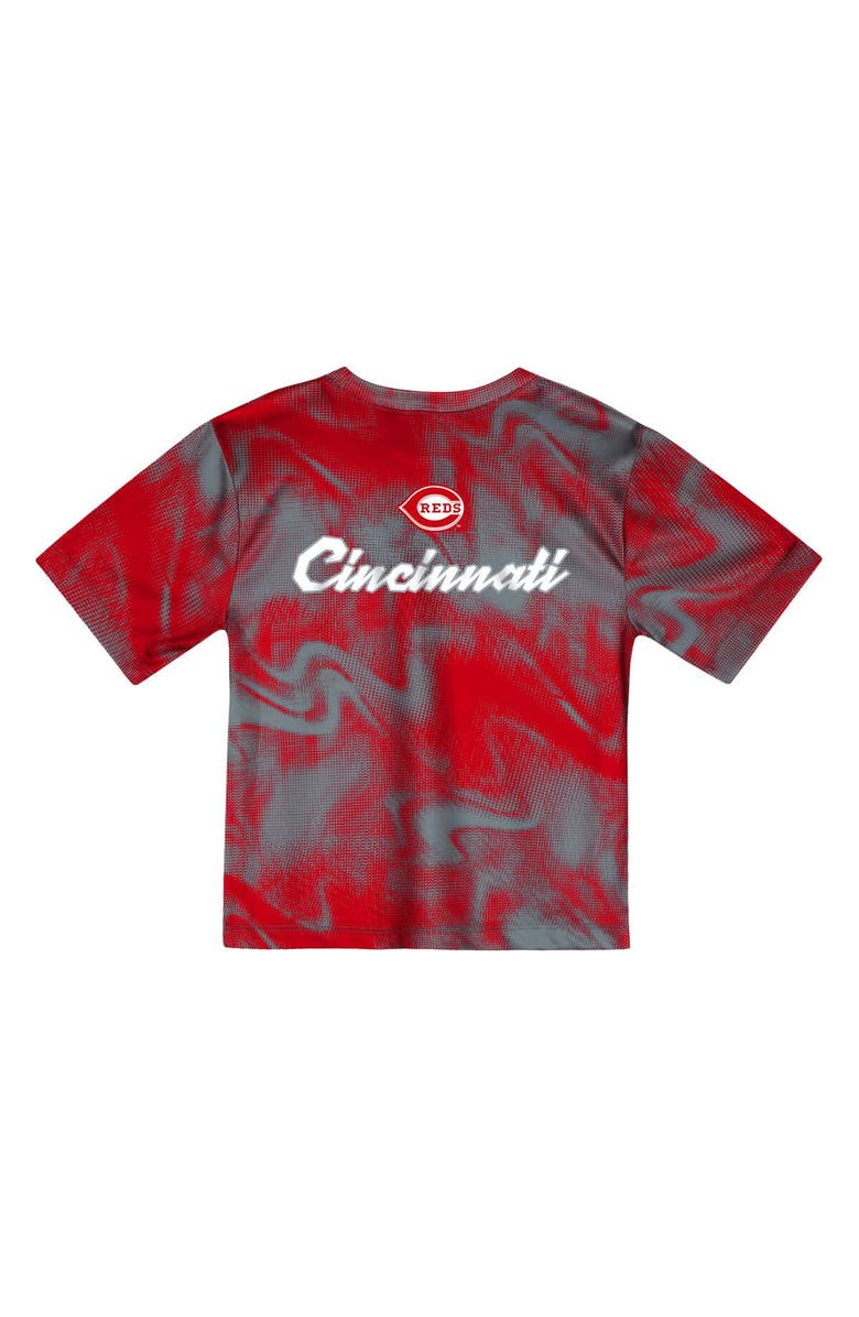 Outerstuff Toddler Gray/Red Cincinnati Reds Pinch Hitter Infielder T-Shirt & Shorts Set, Alternate, color, Gray