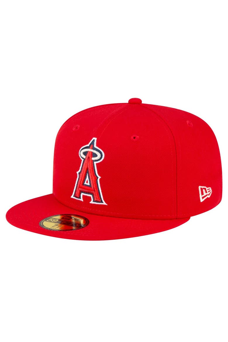Men's New Era  Red Los Angeles Angels Game Authentic Collection On Field 59FIFTY Fitted Hat, Alternate, color, Red