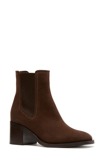 La Canadienne Joelle Waterproof Chelsea Boot In Brunette Suede