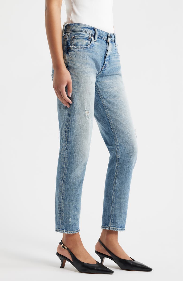 MOUSSY VINTAGE Hackney Low Rise Tapered Jeans, Alternate, color, Light Blue