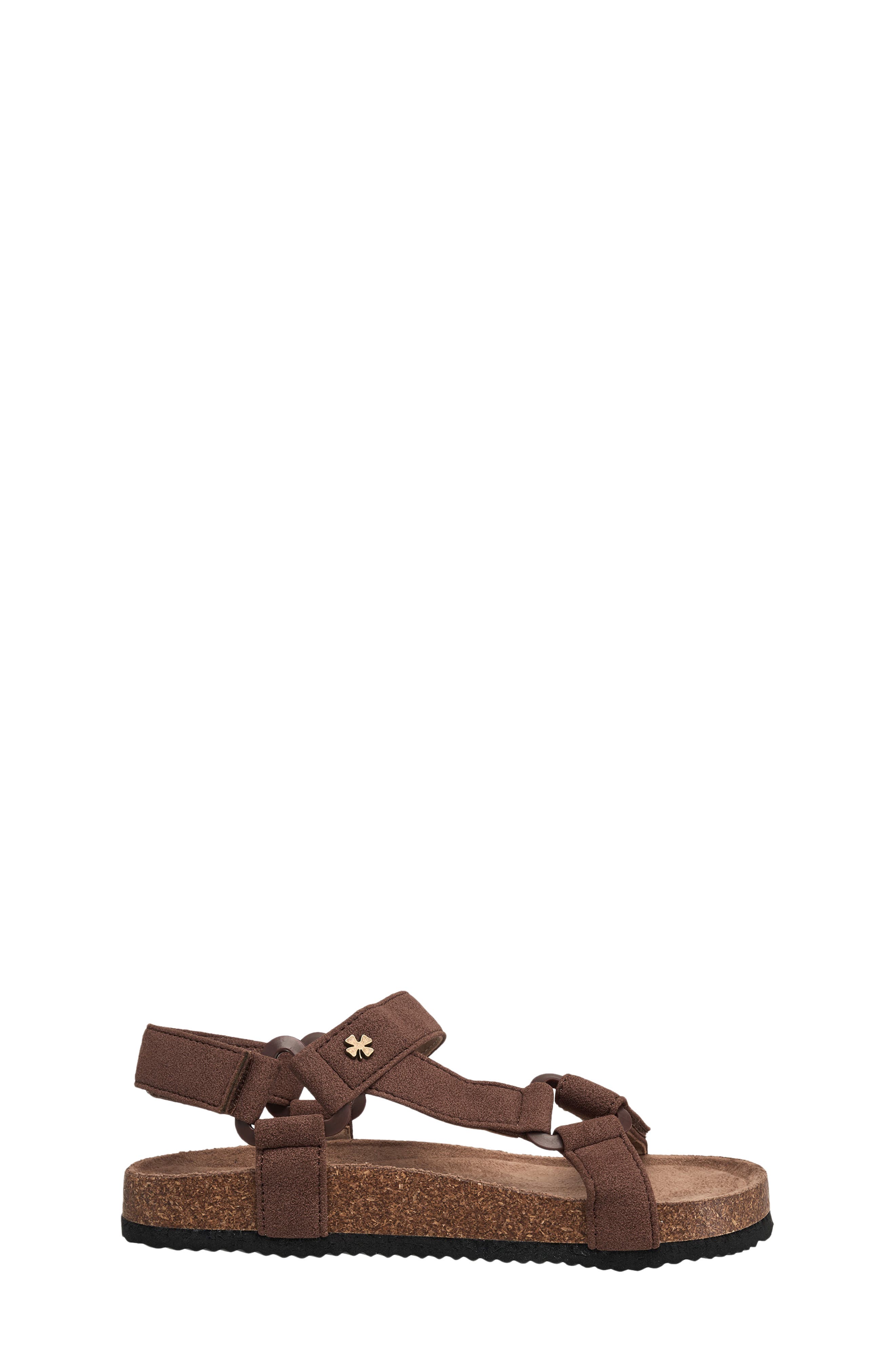 Kids' Double Strap Cork Sandal, Alternate, color, BROWN