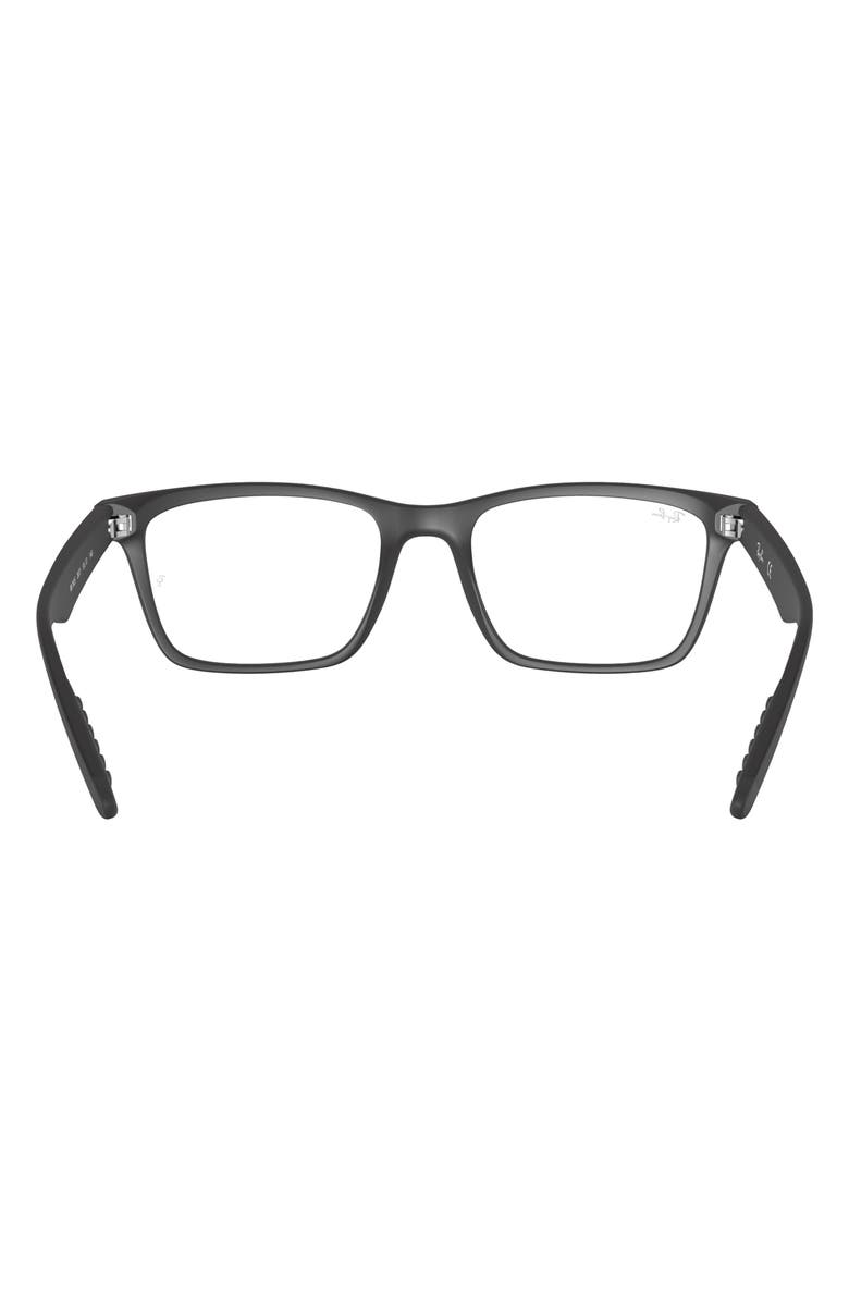 Ray-Ban 57mm Square Optical Glasses, Alternate, color, Matte Black