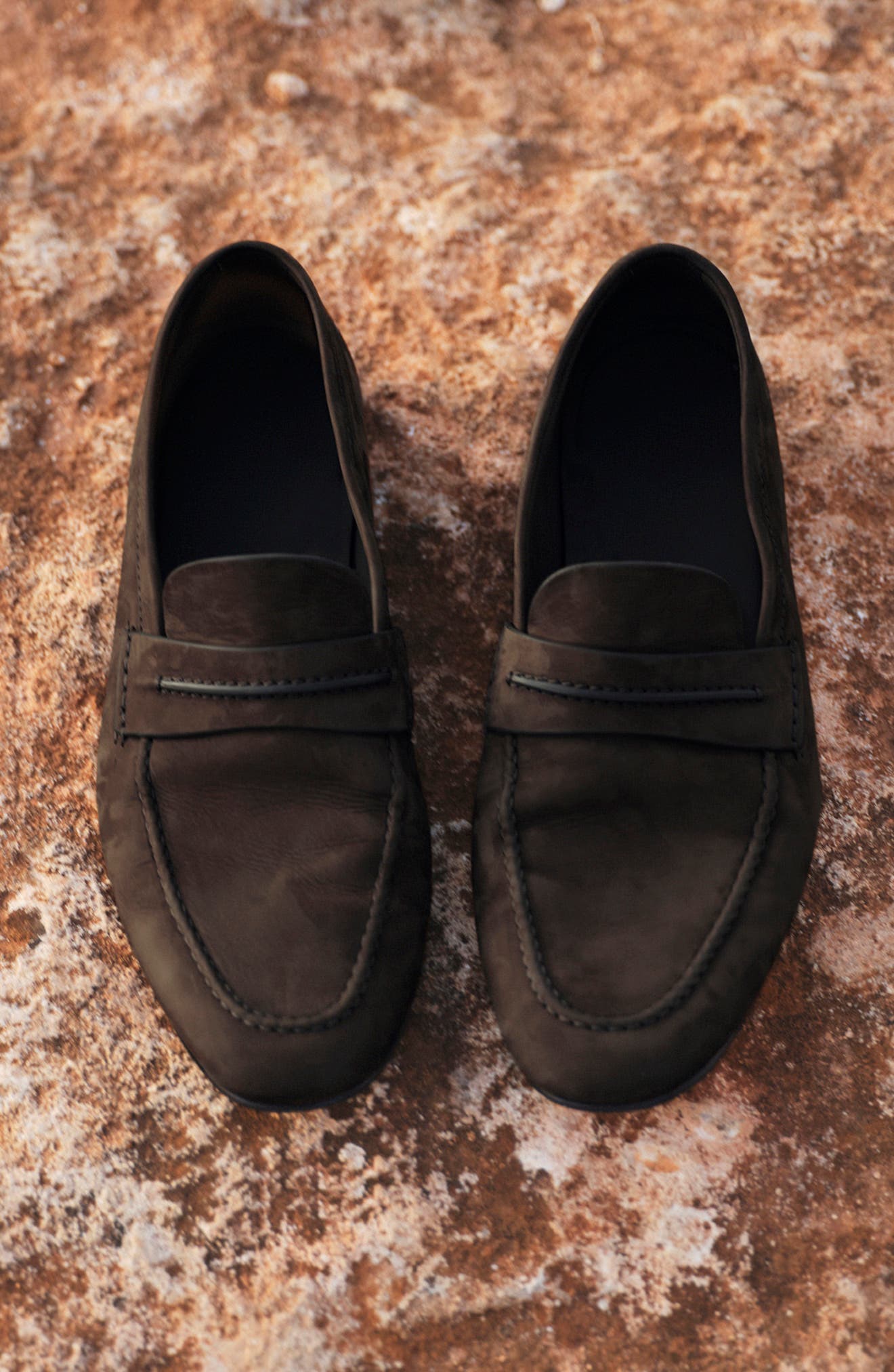 ZEGNA Dark Brown Secondskin Loafer, Alternate, color, Medium Brown Solid