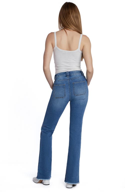 Hint Of Blu Patch Pocket Flare Jeans