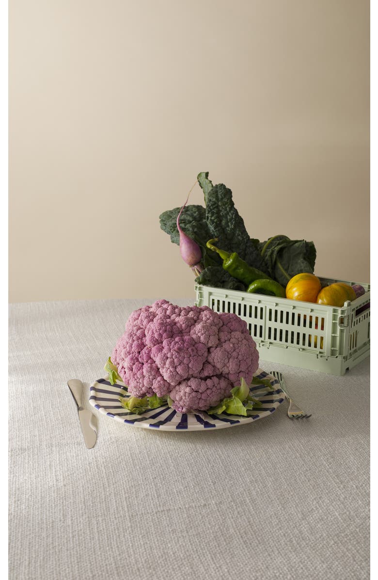 Maison Madison Home Mafalda 10.5'' Dinner Plate Set of 4, Alternate, color, Blue/Cream