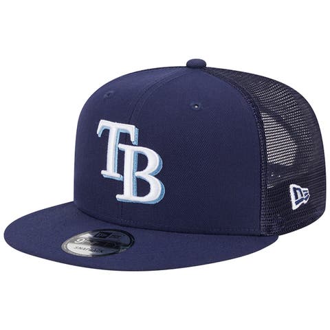 Men's New Era Navy Tampa Bay Rays Team Color Trucker 9FIFTY Snapback Hat