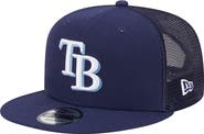 New Era Men's New Era Navy Tampa Bay Rays Team Color Trucker 9FIFTY Snapback Hat