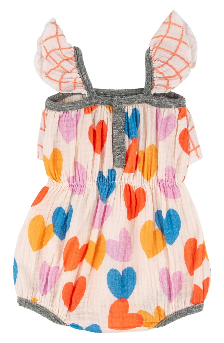 Miki Miette Willa Ruffle Cotton Bubble Romper, Alternate, color, 