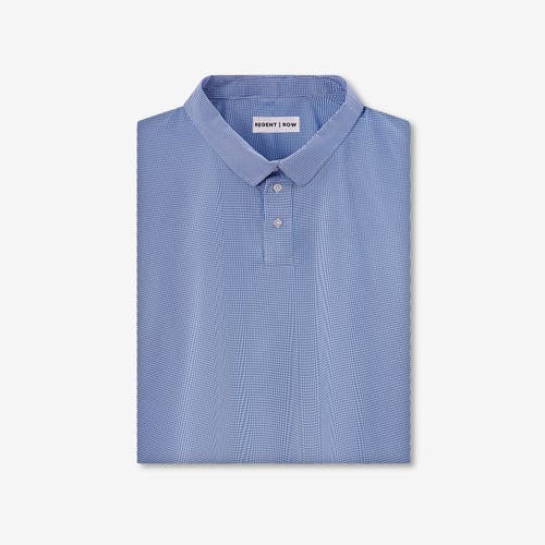 Regent Row Big And Tall Stanton Shirt Polo In Navy-microcheck-38