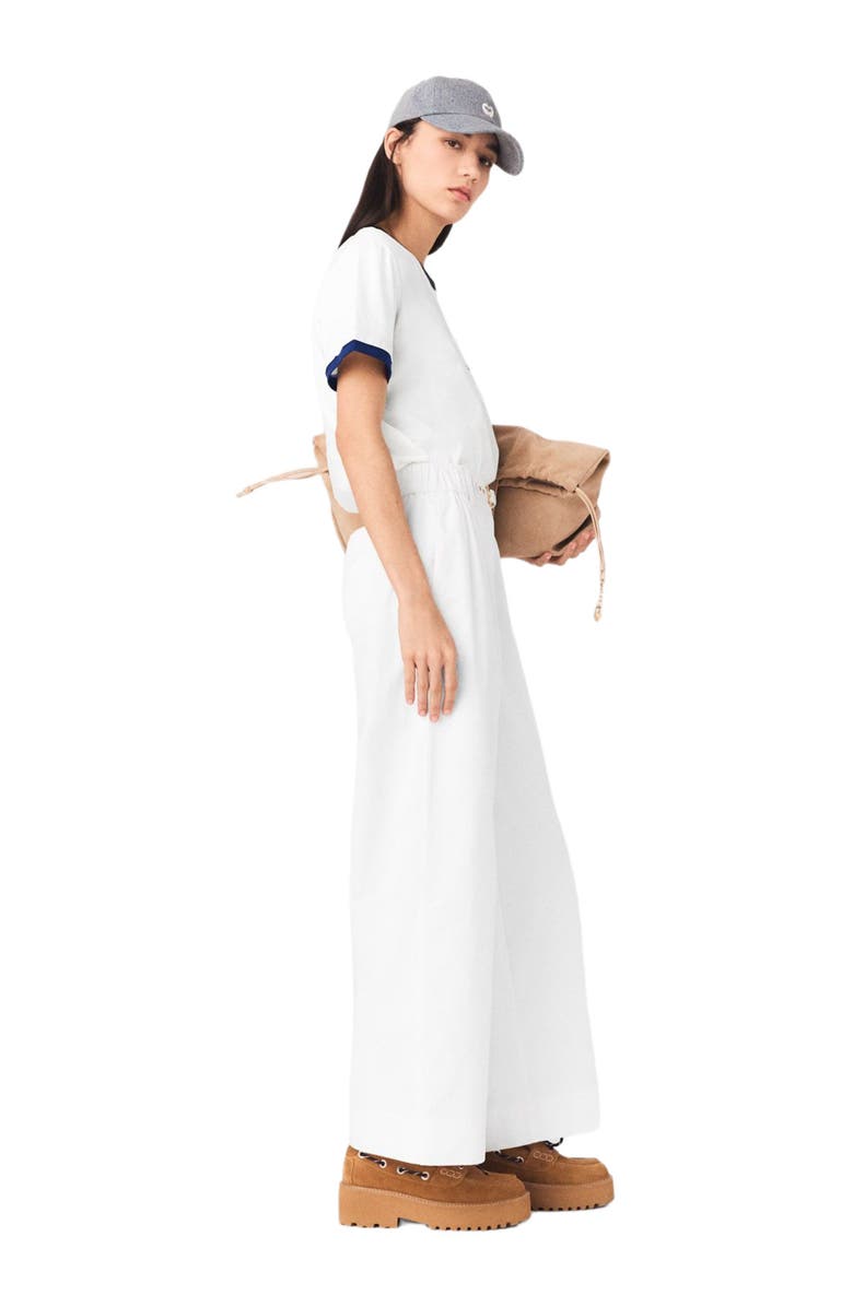 maje Layered-look T-shirt, Alternate, color, White