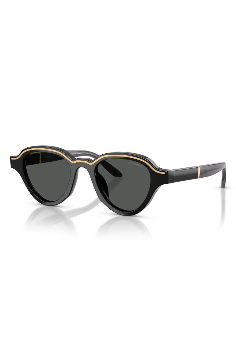 Emporio Armani 47mm Small Irregular Sunglasses, Alternate, color, 