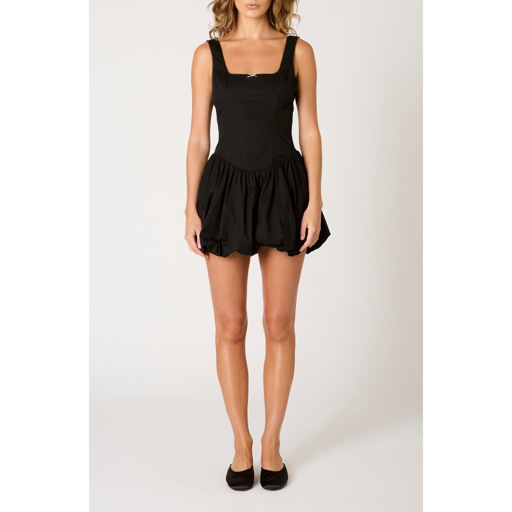 Nia Tessa Bubble Minidress In Black