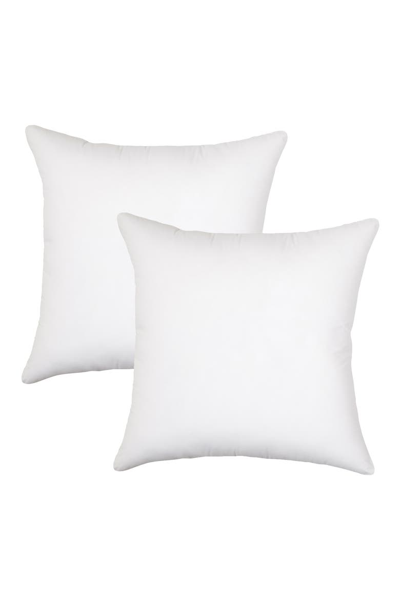 Big Lofty 2-Piece Overfilled Decorative Sham Pillow Set, Main, color, WHITE