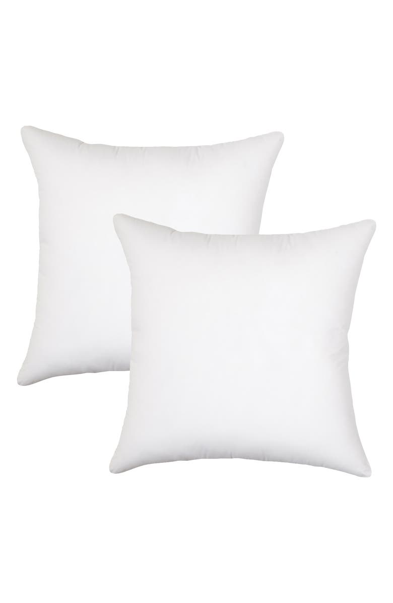 Allied Home Big Lofty 2-Piece Overfilled Decorative Sham Pillow Set, Main, color, White