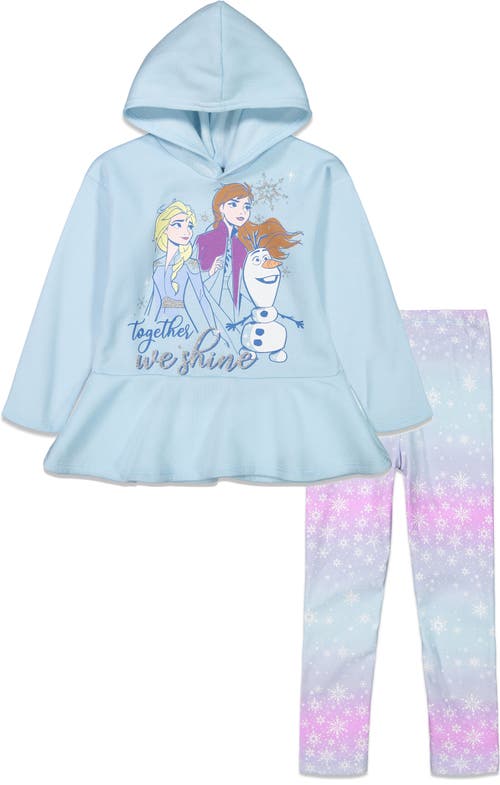 Disney Kids' Frozen Queen Elsa Hoodie & Leggings Set In Black