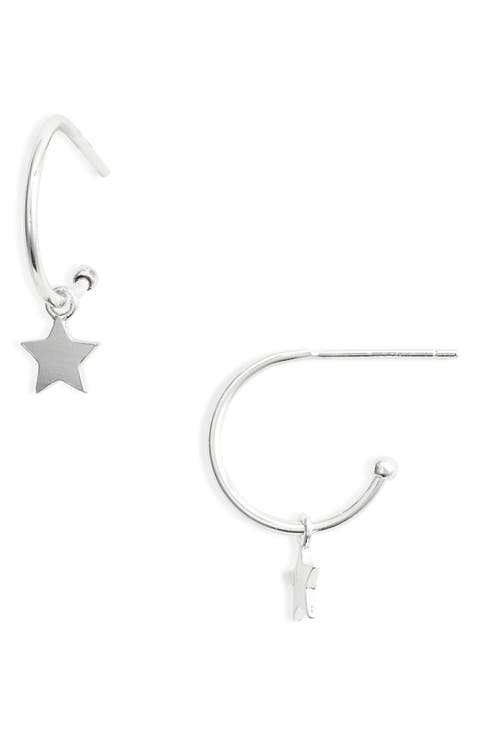 Star Hoop Earrings