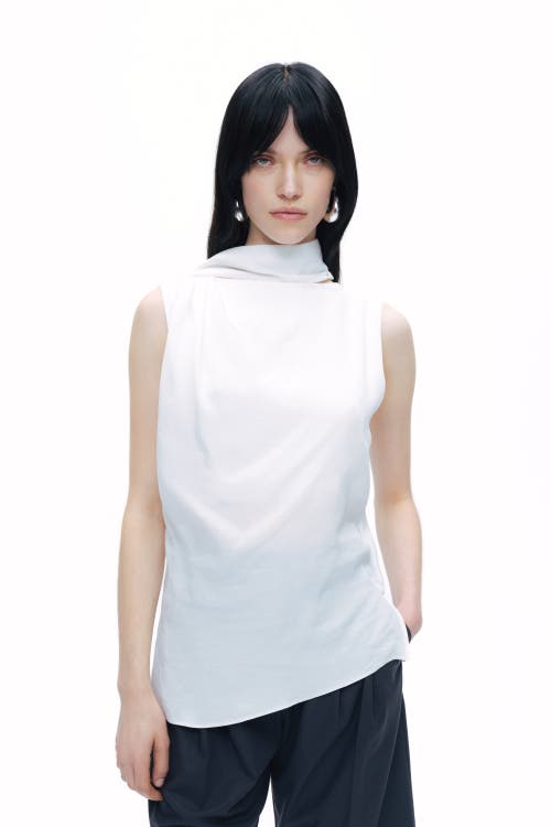NOCTURNE NOCTURNE SHAWL-DESIGNED BLOUSE