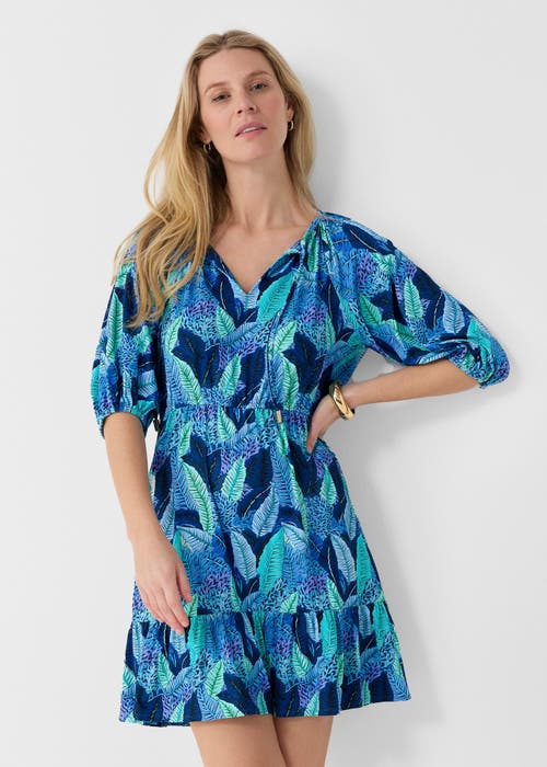 Cabana Life Flowy Tiered Dress In Blue