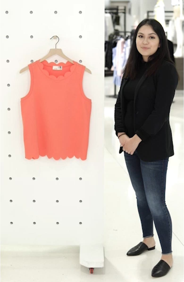 Scallop Edge Sleeveless Top, sales video thumbnail