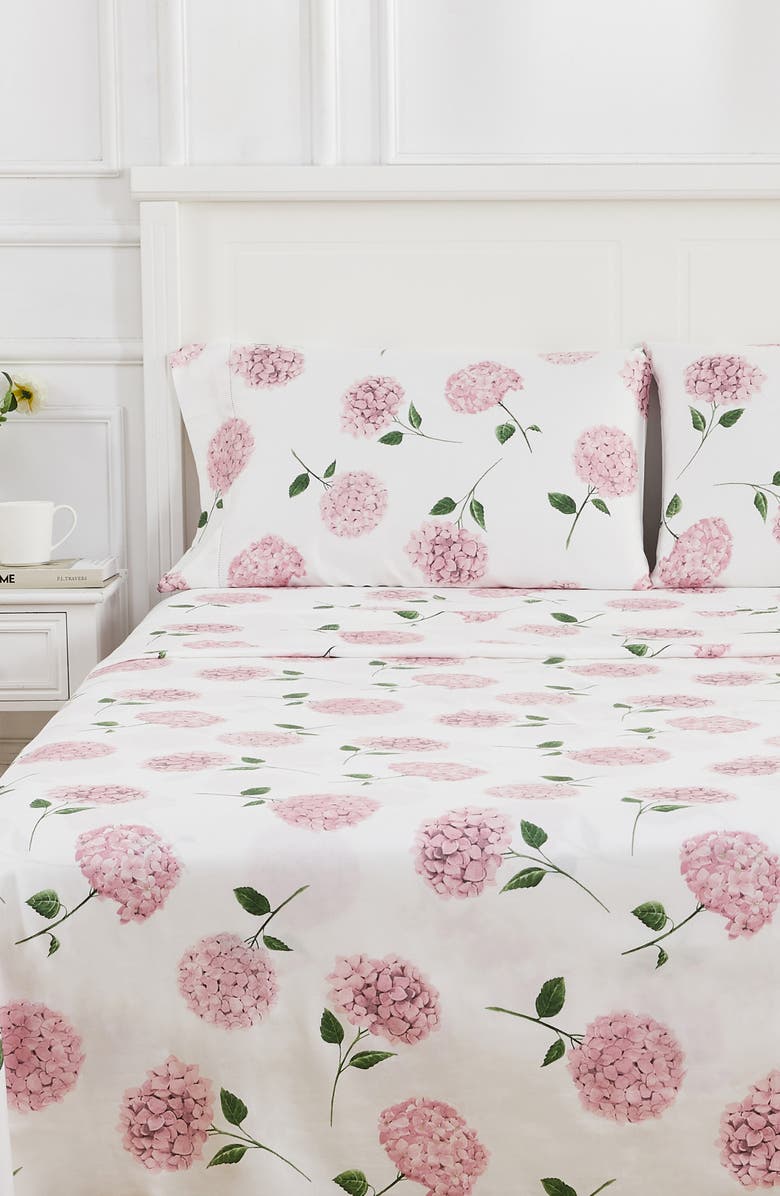 MELANGE HOME Floral 400 Thread Count Cotton Sheet Set, Alternate, color,