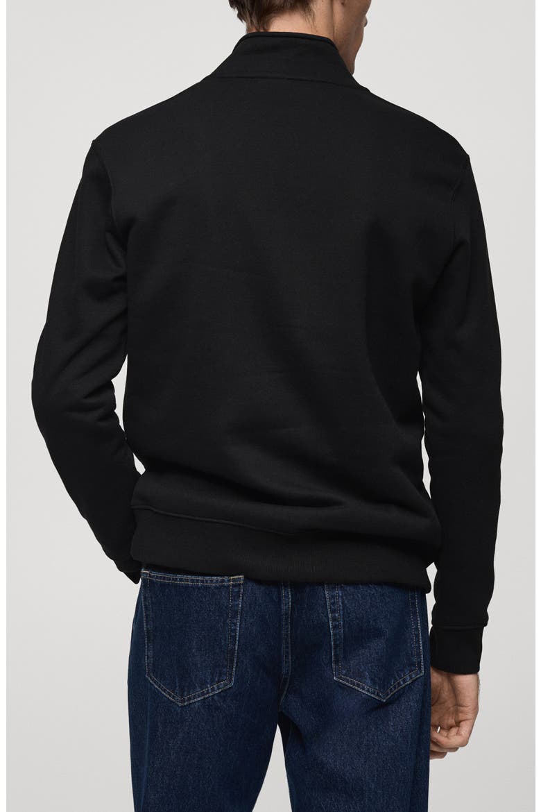 Half Zip Pullover, Alternate, color, BLACK