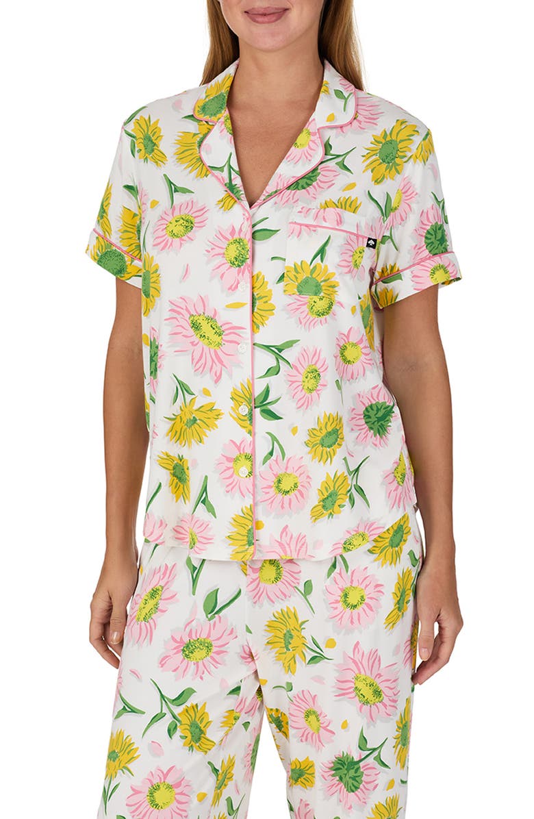 Kate Spade New York print crop pajamas, Alternate, color, 