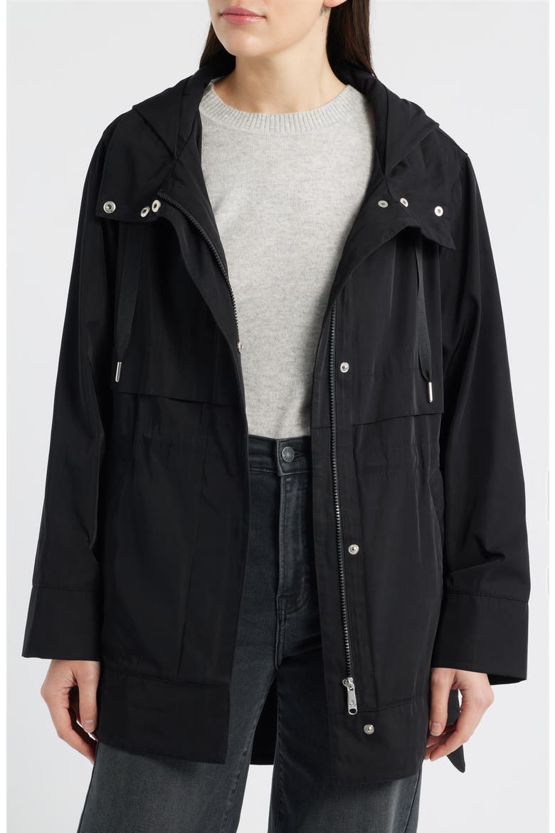 Hooded Jacket, Main, color, BLACK