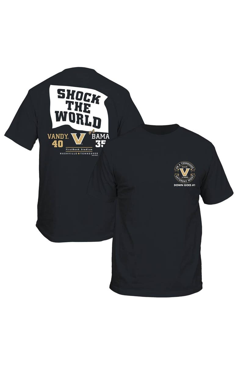 NEW WORLD GRAPHICS Men's Black Vanderbilt Commodores Down Goes #1 T-Shirt, Alternate, color, Black