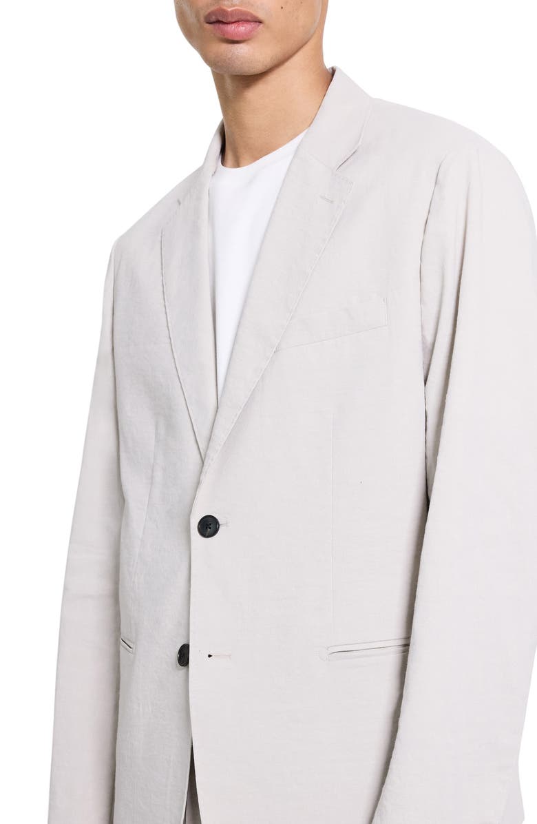Theory Standard Linen Blend Suit Jacket, Alternate, color, Silver Cloud