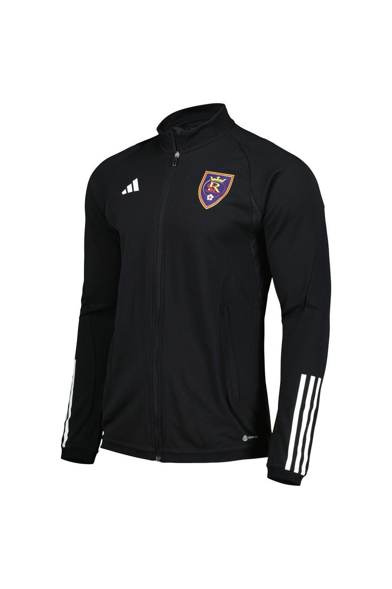 Men's adidas Black Real Salt Lake 2023 On-Field AEROREADY Full-Zip Training Top, Alternate, color, Black