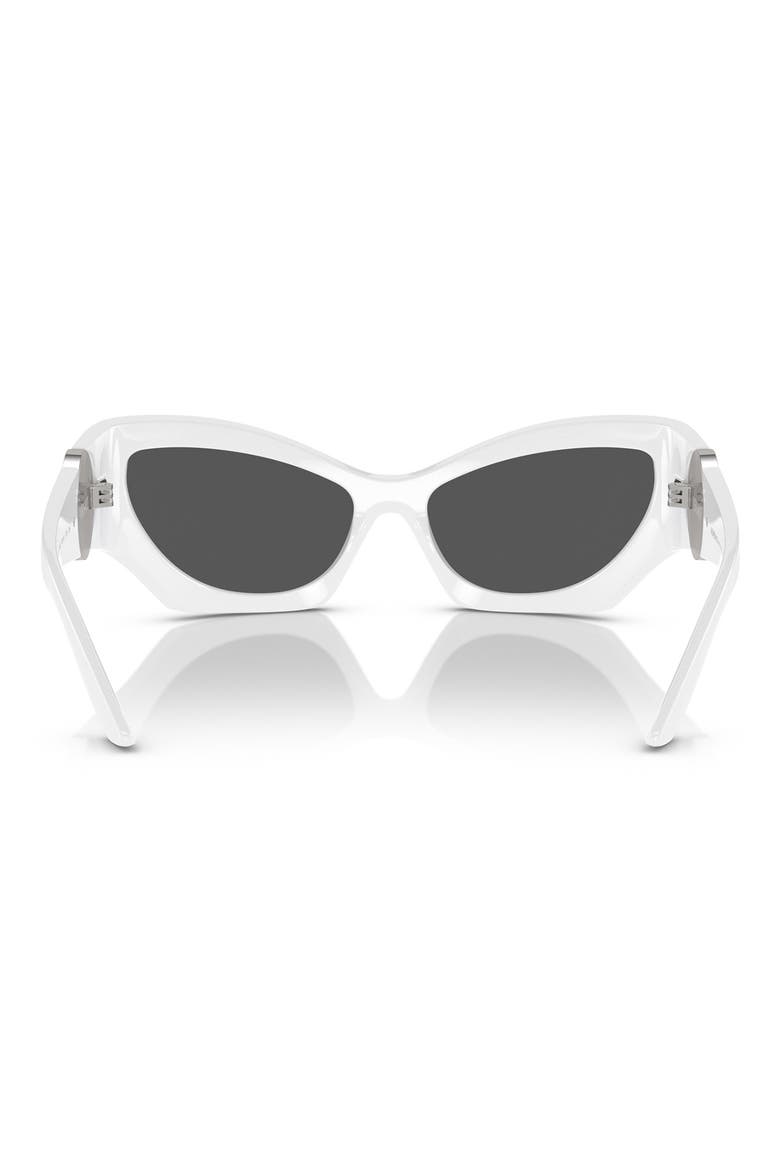 60mm Cat Eye Sunglasses, Alternate, color, WHITE
