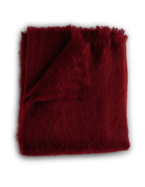 Evangeline Mohair Throws In Burgundy