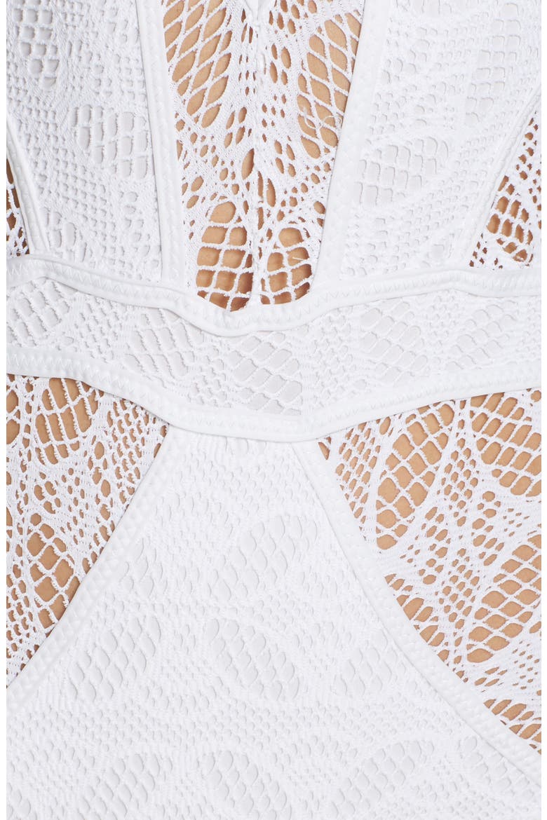 Color Play One-Piece Swimsuit, Alternate, color, WHITE