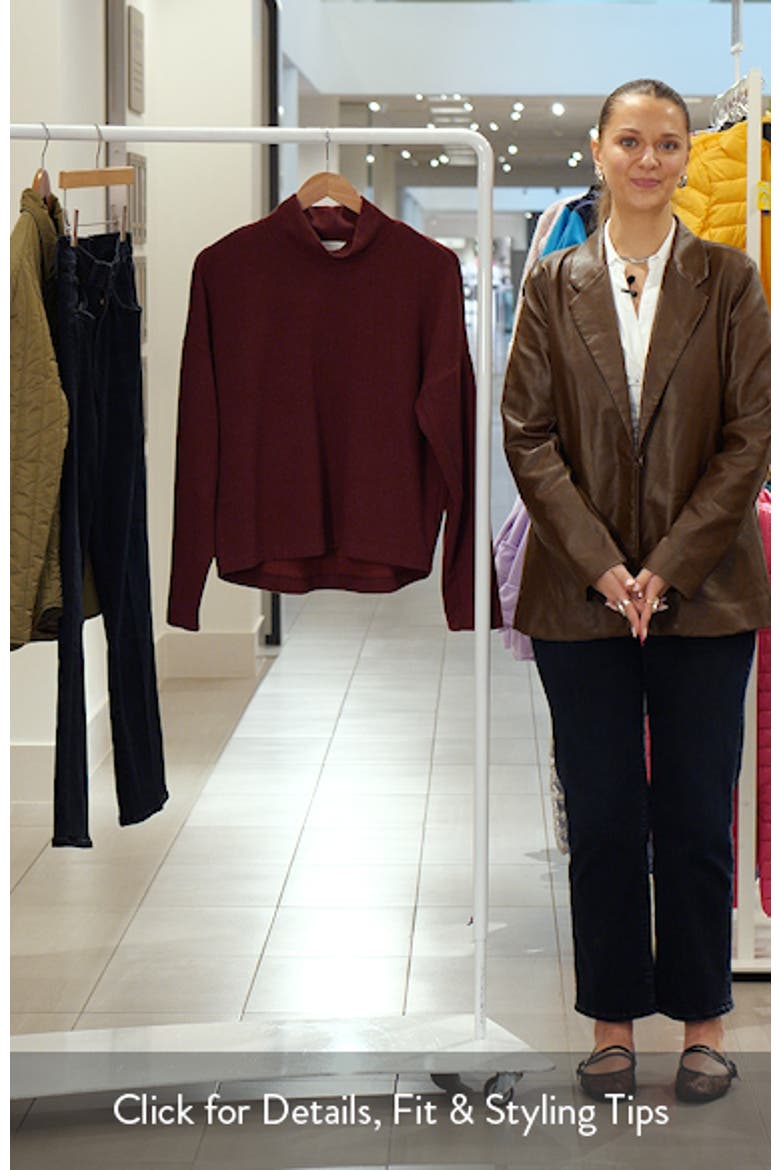 Drop Shoulder Turtleneck Sweatshirt video
