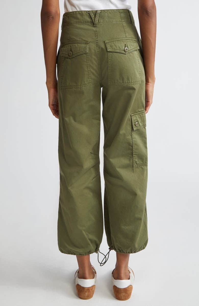 Veronica Beard Mandy Cotton Parachute Pants, Alternate, color, Army