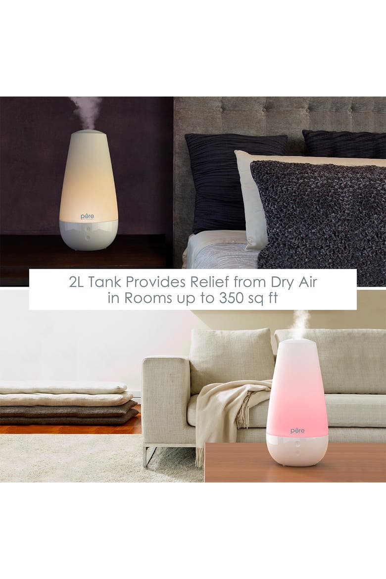 PureSpa XL 3-in-1 Aroma Diffuser, Humidifier, & Mood Light, Alternate, color, WHITE