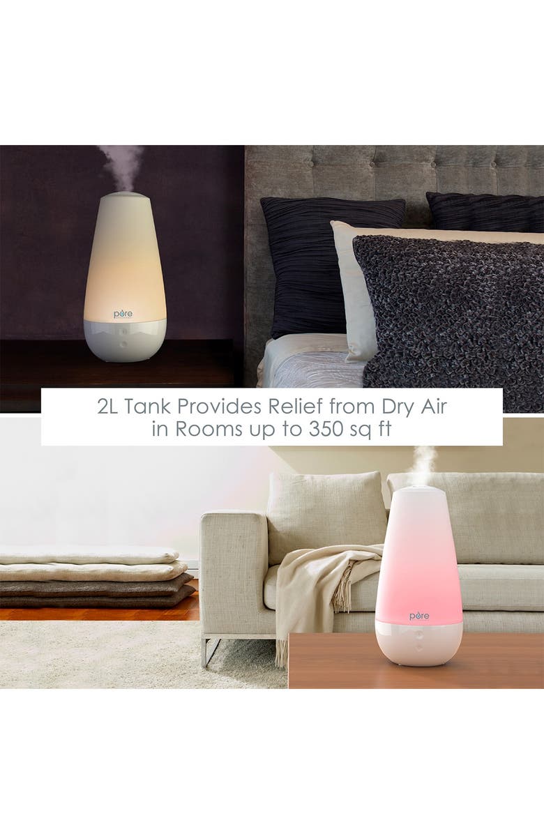 PURE ENRICHMENT PureSpa XL 3-in-1 Aroma Diffuser, Humidifier, & Mood Light, Alternate, color, White