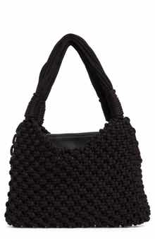 BCBG Woven Shoulder Bag with Removable Pouch