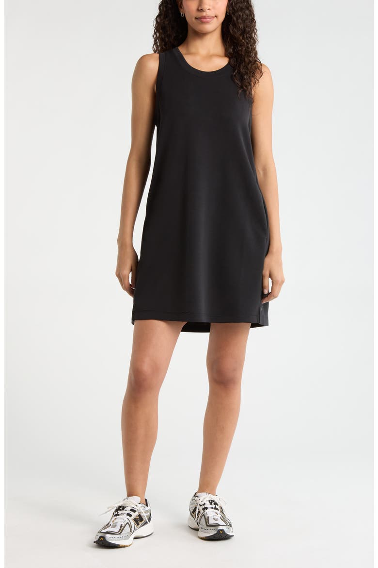 Soft Luxe Tank Dress, Main, color, BLACK