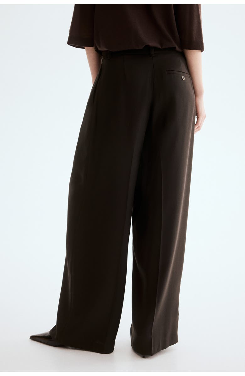 H&M Tailored Trousers, Alternate, color, Dark Brown