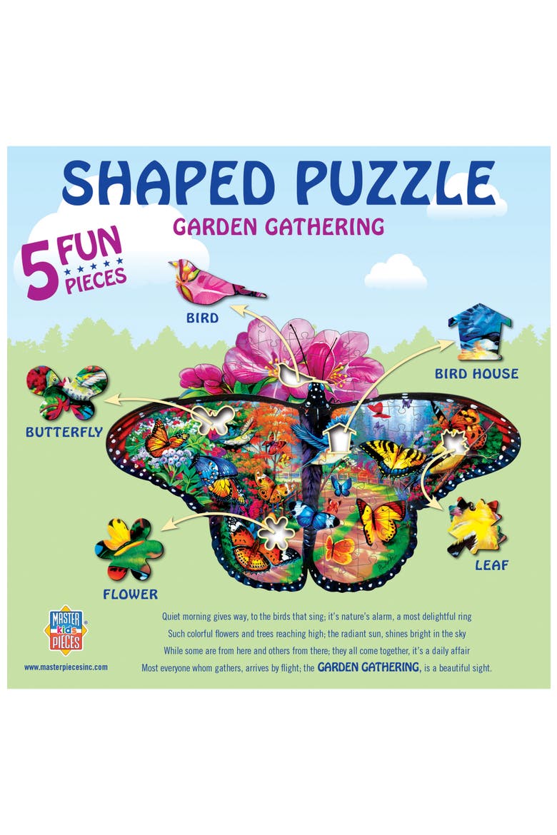 Garden Gathering 100pc Shaped Puzzle, Alternate, color, Multicolor
